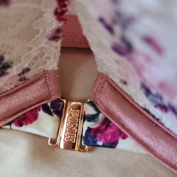 NWT 34DD Pink Date Racerback Push-Up with Rose Gold Hardware - Picture 2 of 12
